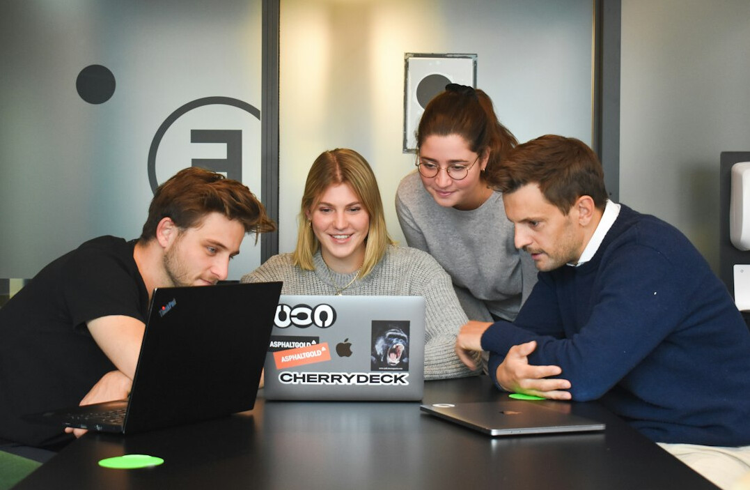 team meeting in office