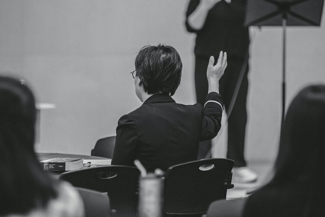 executive leader speaking confidently